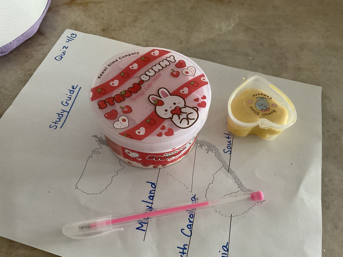 Customer photo review of Straw-Bunny Sponge Cake Cloud Creme Slime
