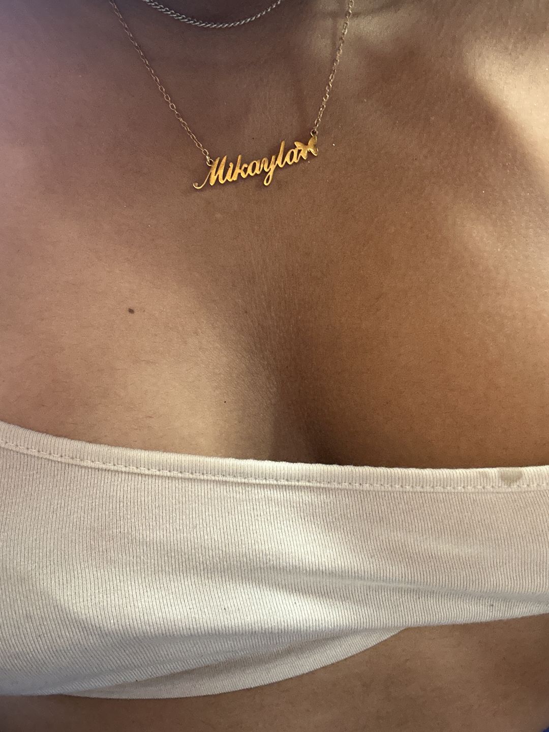 Customer photo review of Butterfly Name Necklace