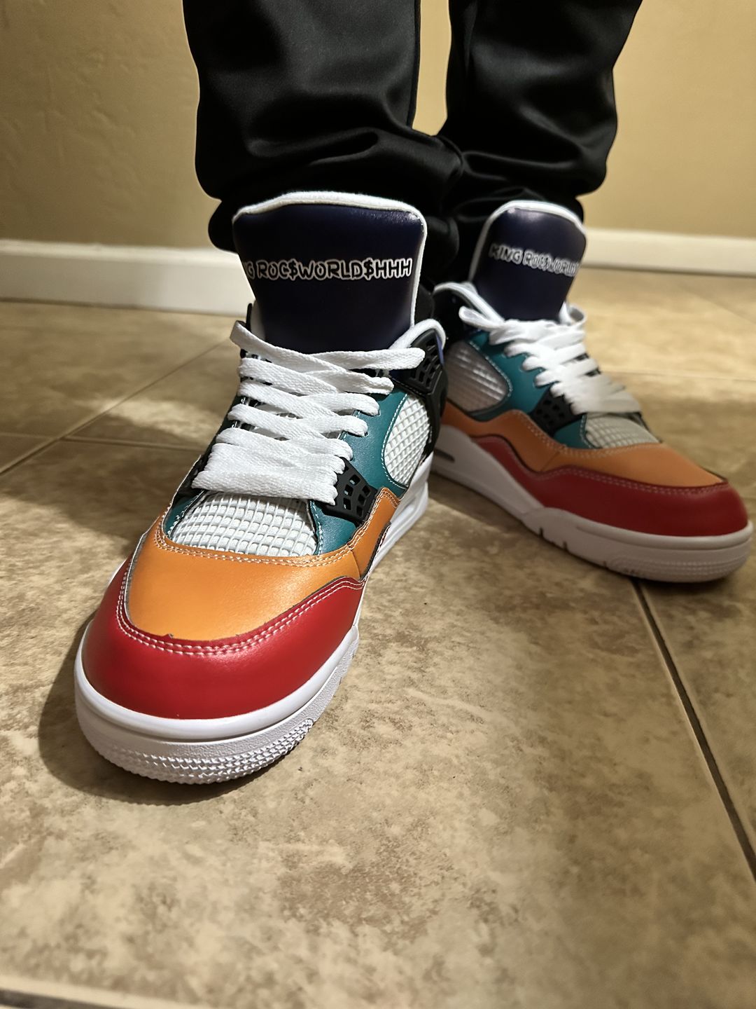 Customer photo review of Personalized Sneakers, Custom Sneakers, Put name or business name on it, AJ1-C03200