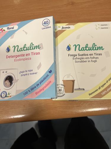 Customer photo review of Eco-Tiras de Detergente 40 lavados Natulim