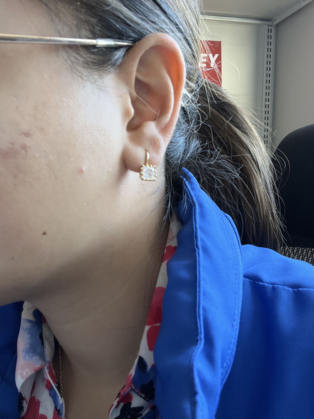 Customer photo review of Piper Crystal Drop Earrings