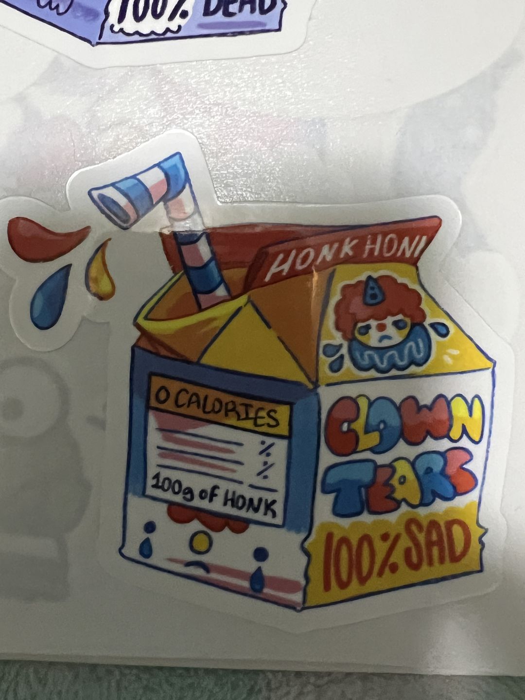 Customer photo review of Milk Carton Stickers!