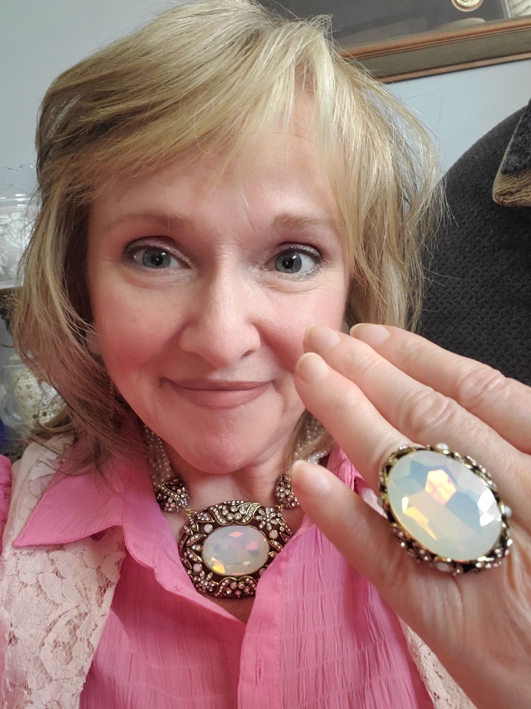 Customer photo review of HEIDI DAUS® "Dare To Wear" Oversized Crystal Cocktail Statement Ring