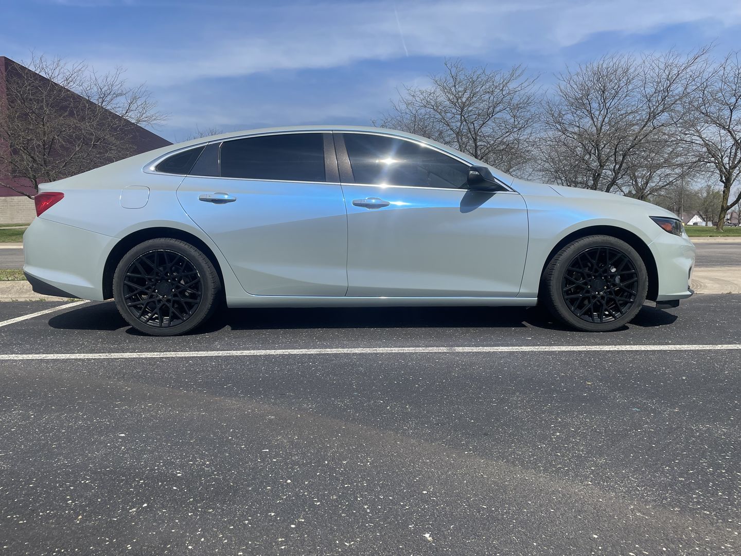 Customer photo review of Candy Metallic Dark Gray Blue Vinyl Wrap
