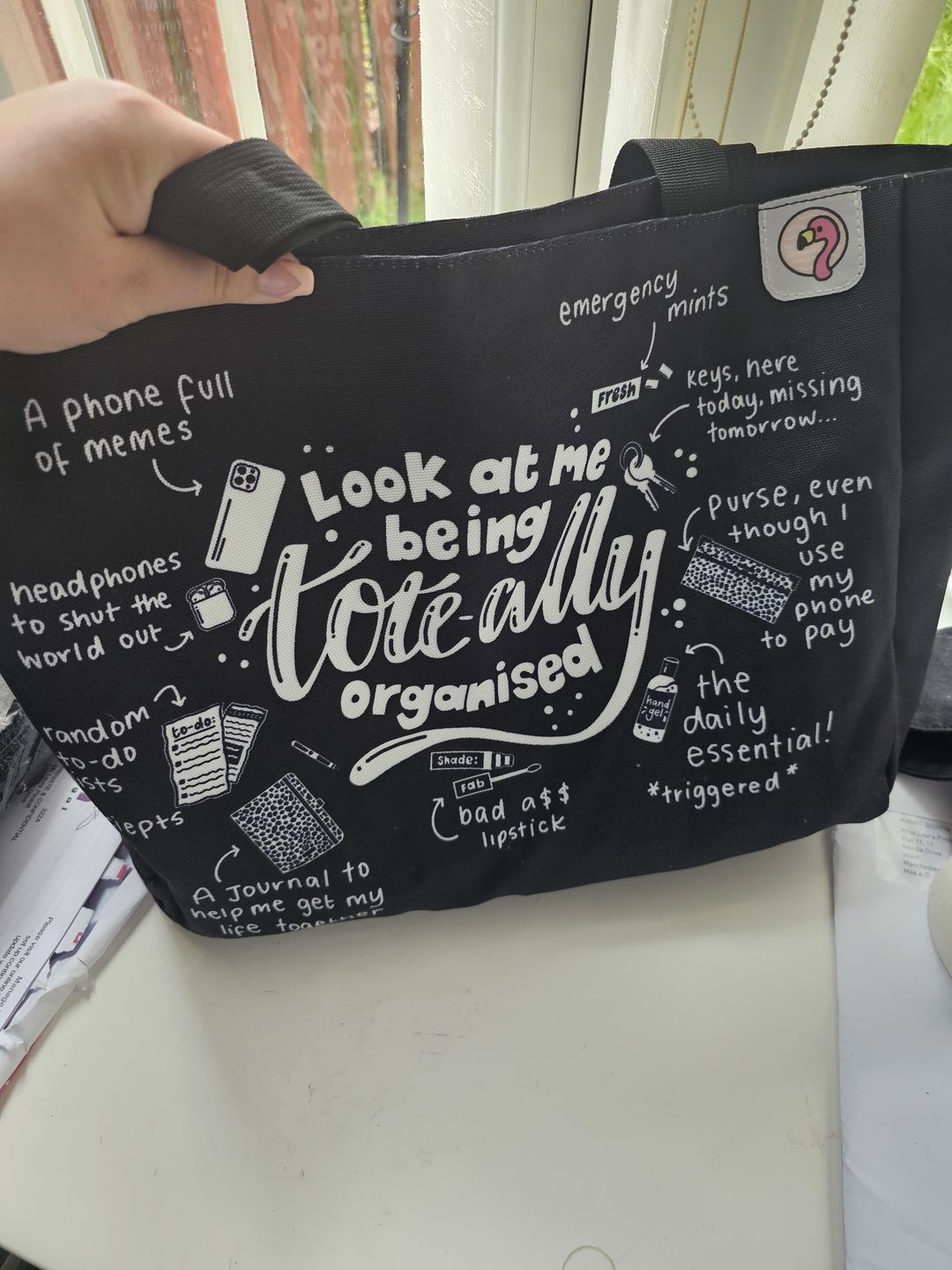 Customer photo review of Tote-ally Organised Tote Bag