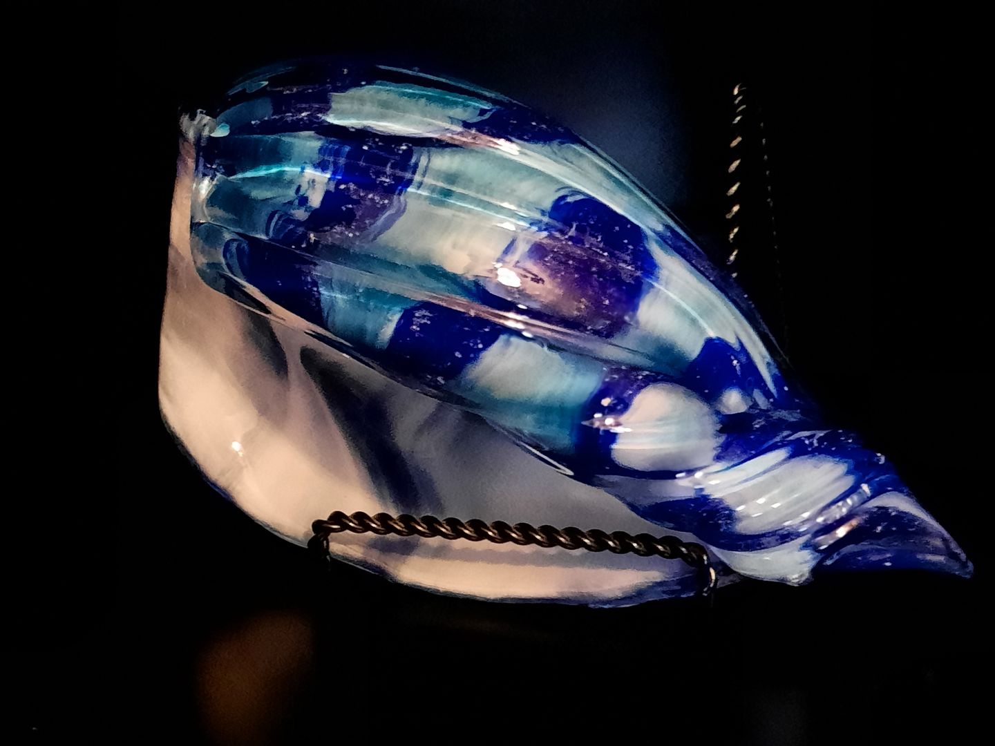 Customer photo review of Glass Seashell with Cremation Ash