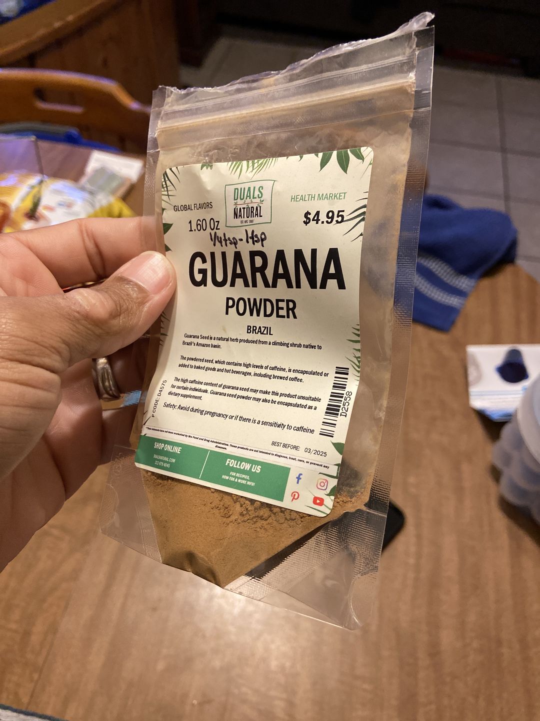 Customer photo review of GUARANA POWDER