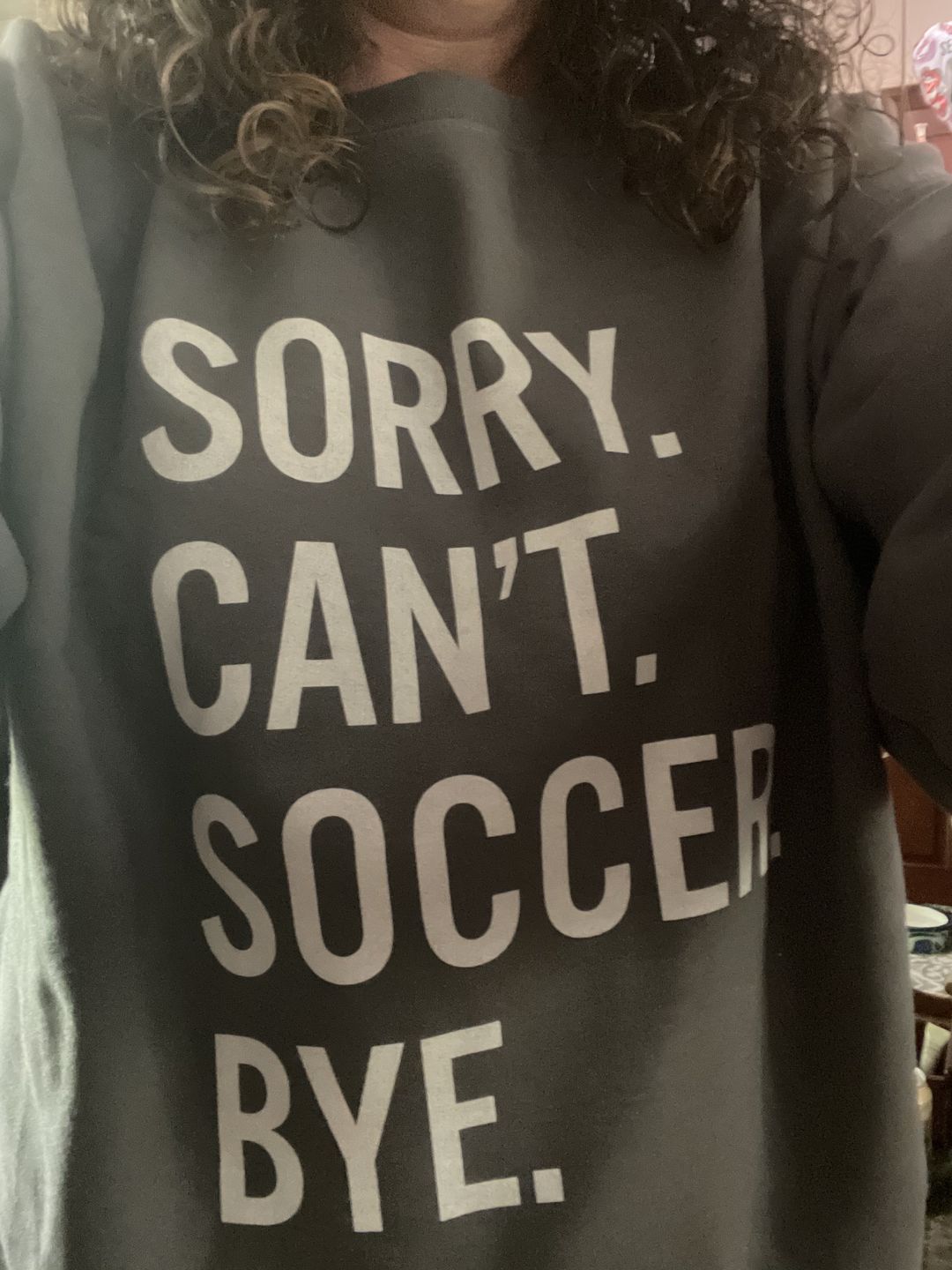 Customer photo review of Sorry Can't Soccer Bye