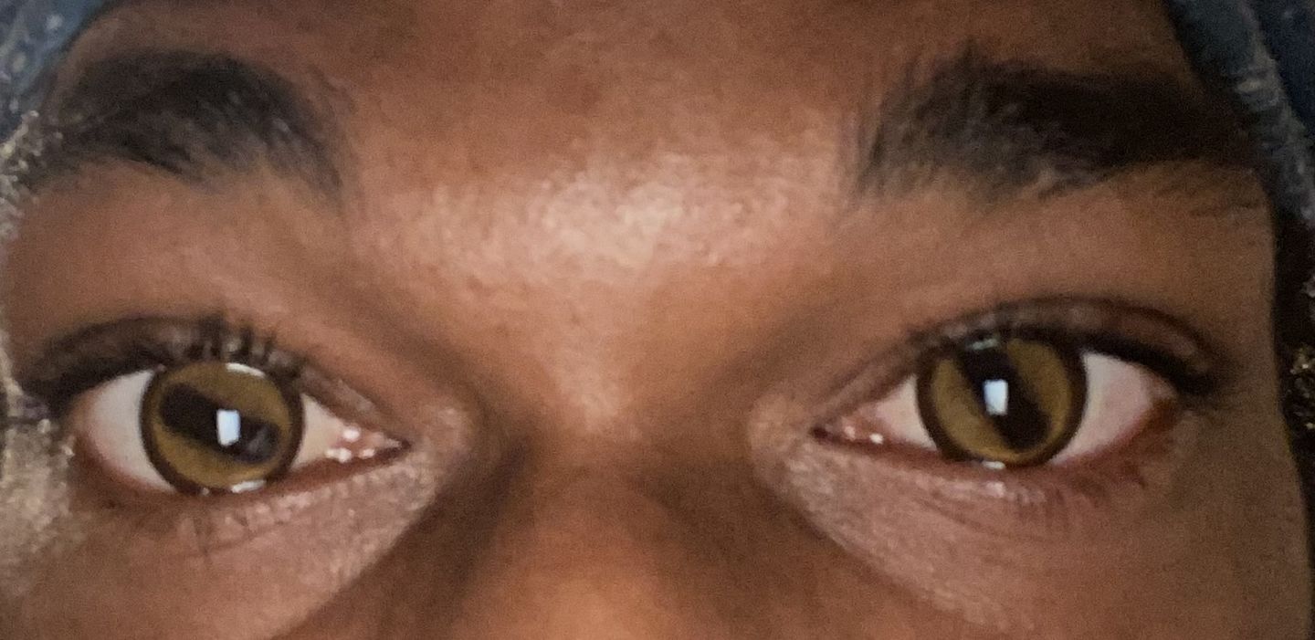 Customer photo review of Goat Eye Contacts