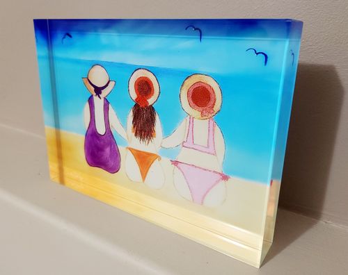Customer photo review of 12.5 x 17.5 cm Free Standing Acrylic Photo Block