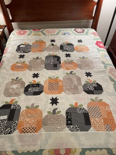 Customer photo review of All Hallow's Eve Midnight Yardage by Fig Tree & Co. for Moda - 20354 13 - PRICE PER 1/2 YARD