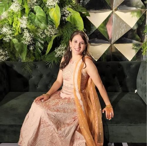 Customer photo review of Yellow Heavy Net Sequins Embroidered Designer Lehenga