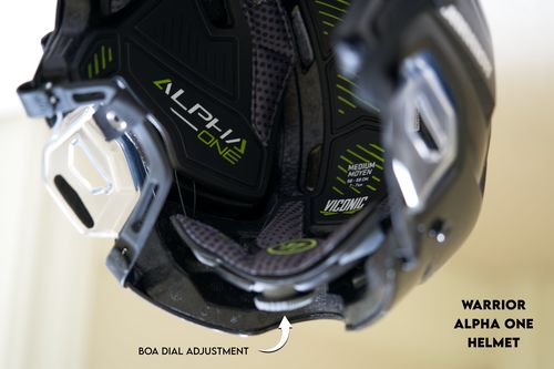 Customer photo review of Warrior Alpha One Hockey Helmet