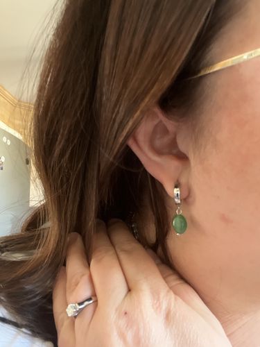 Customer photo review of Ludivine Hoops - Stainless Steel