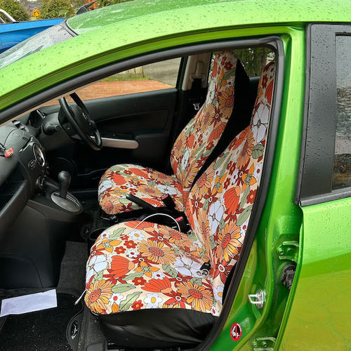 Customer photo review of Rustic Blooms Car Seat Covers Full Set