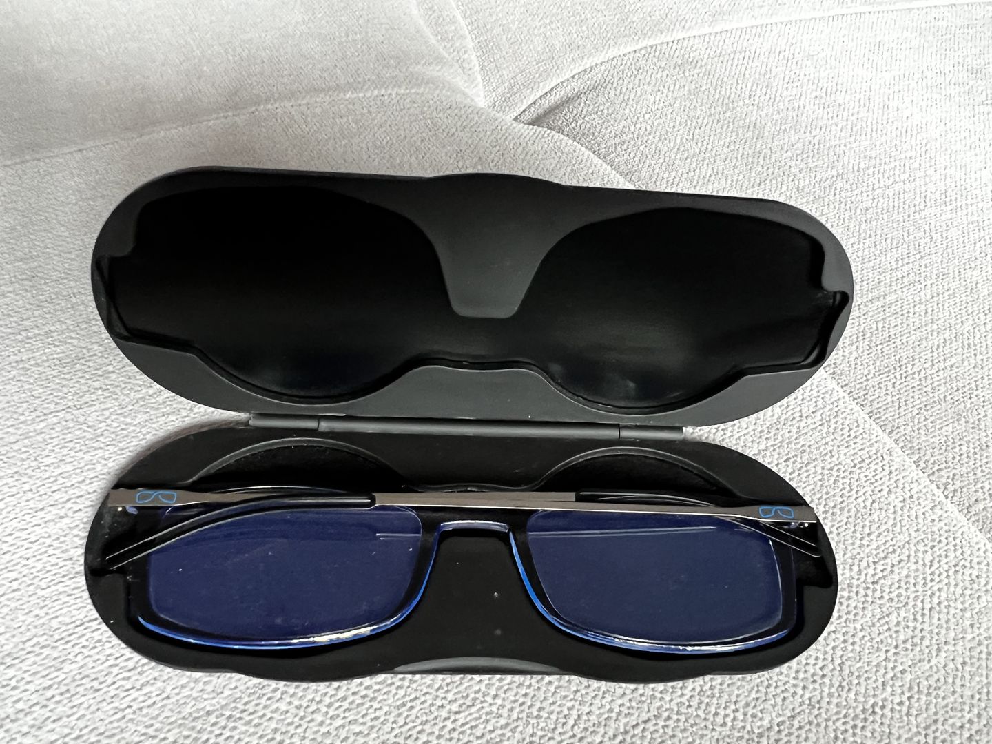 Customer photo review of Brooklyn Blue Light Blocker Glasses + Milano Case
