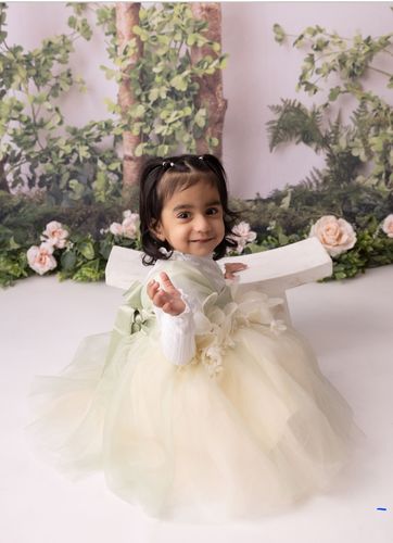 Customer photo review of Baby Girl Easter Dress Princess Dress Summer Green Cake Puffy Flower Girl Dress Birthday Party Dress
