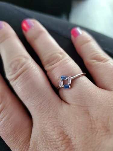 Customer photo review of 3-6 BAGUETTE BIRTHSTONES RING