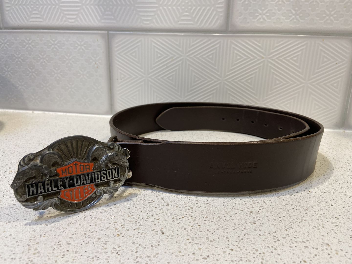 Customer photo review of “Bring your own buckle” belt