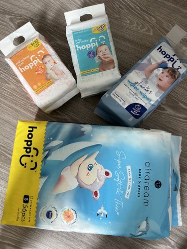 Customer photo review of Hoppi AirDream Baby Diaper Tape NB66/S56/M48/L40 (1 Pack) 2mm Ultracore Technology