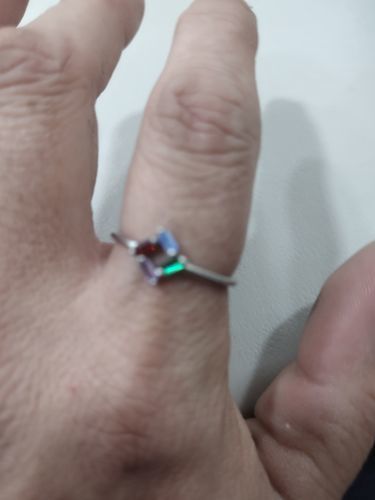 Customer photo review of 3-6 BAGUETTE BIRTHSTONES RING