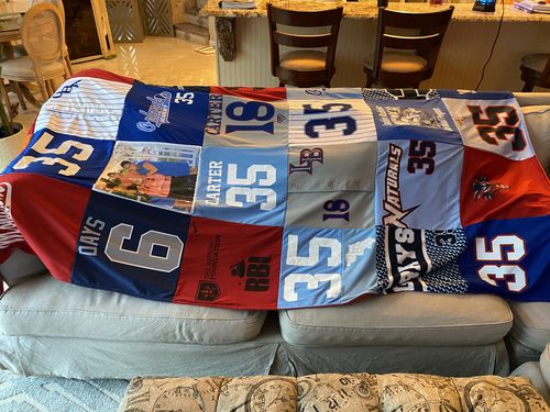 Customer photo review of Classic T-Shirt Blanket