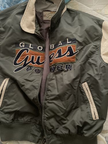 Customer photo review of Vintage Guess USA Global Power Varsity Jacket Size XL