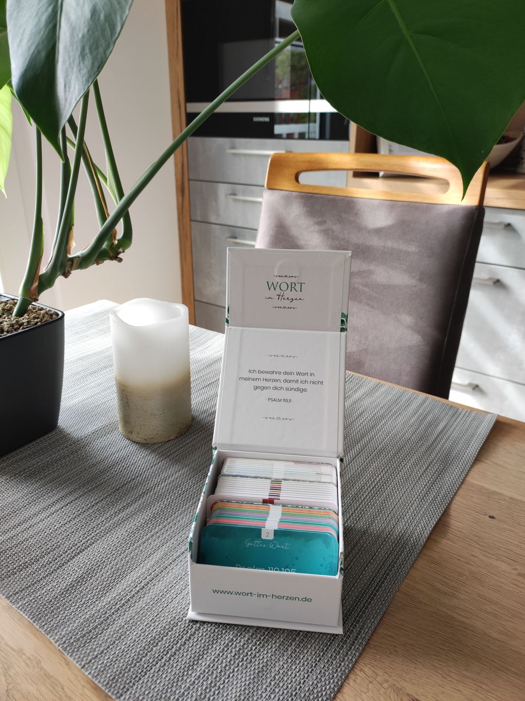 Customer photo review of Wort im Herzen · Basis-Set + Aufbewahrungsbox · Bibelverse