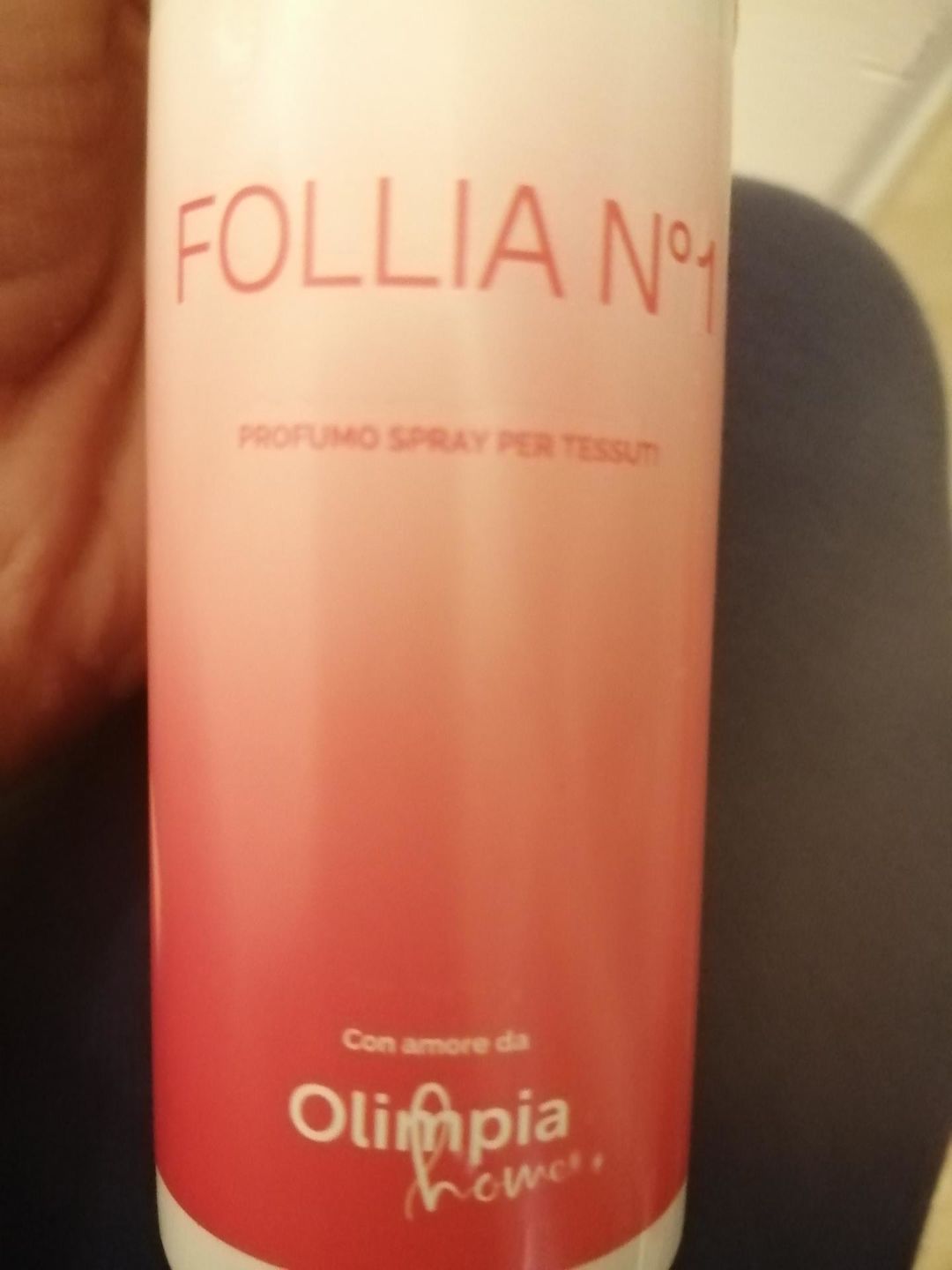 Customer photo review of Profumo spray per tessuti Follia N.1  ml.100