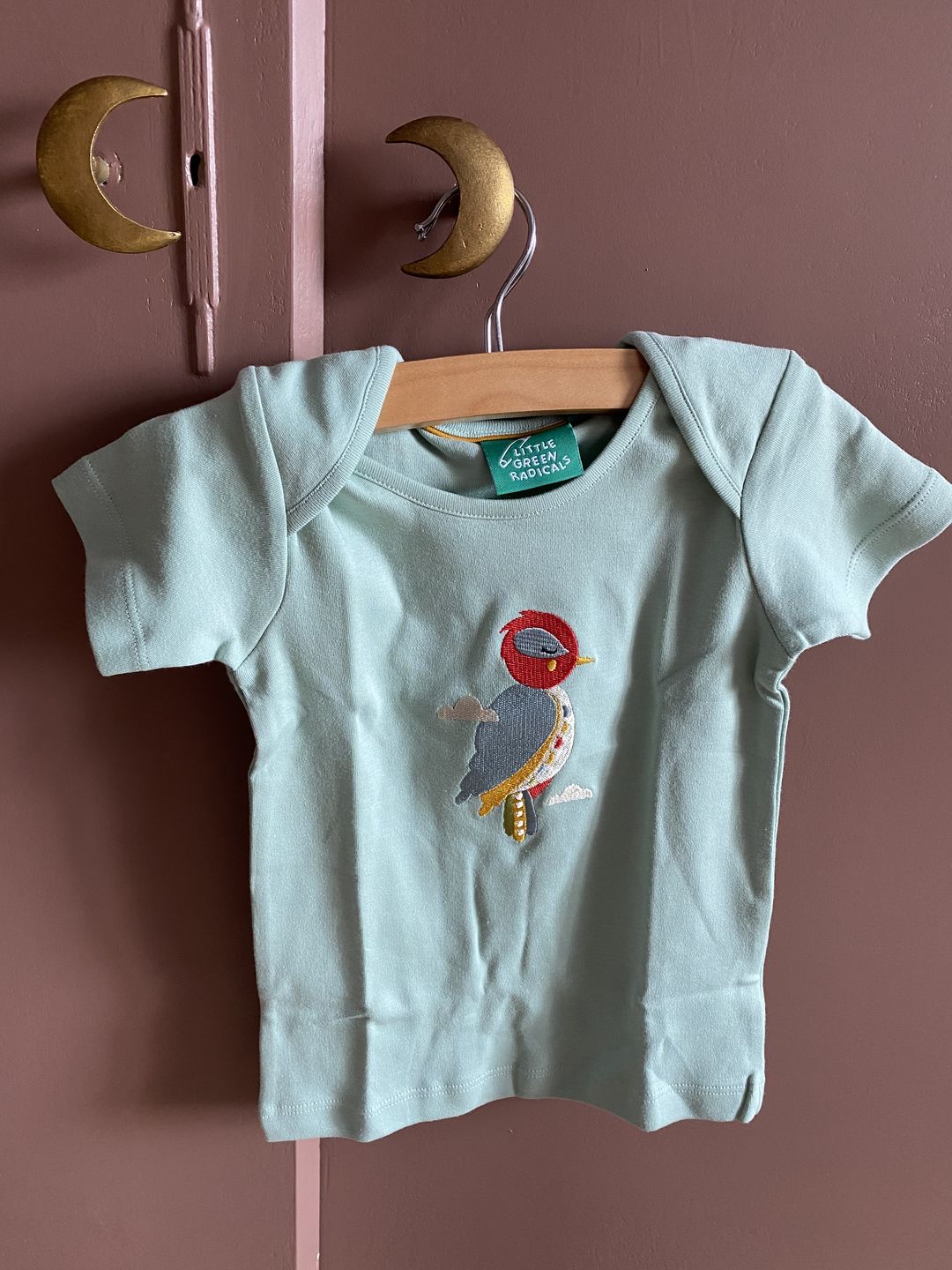 Customer photo review of Little Woodpecker Applique Short Sleeve T-Shirt