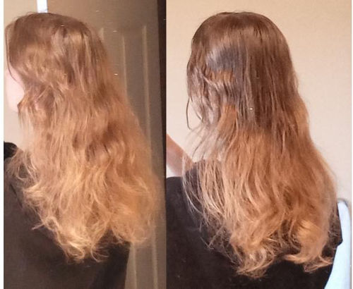Customer photo review of Growth & Shine Hair Oil