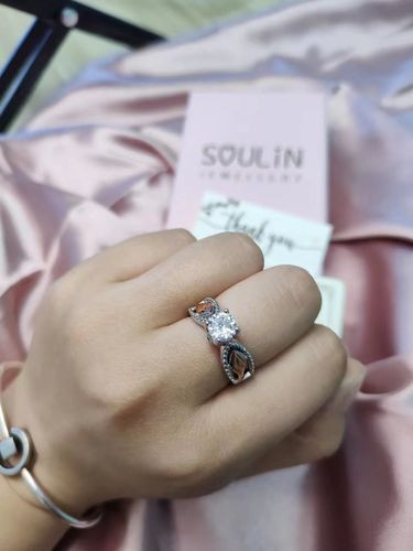 Customer photo review of ELEGANT CIRCLE WINGS RING-I'LL HOLD YOU IN MY HEART UNTIL I CAN HOLD YOU IN HEAVEN