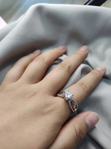 Customer photo review of ELEGANT CIRCLE WINGS RING-I'LL HOLD YOU IN MY HEART UNTIL I CAN HOLD YOU IN HEAVEN