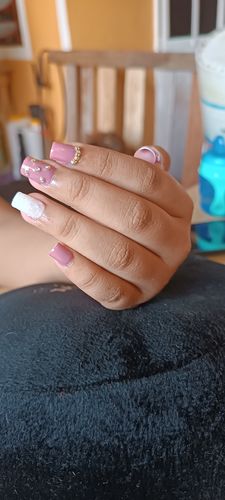 Customer photo review of Glitter Rainbow Fantasy Nails