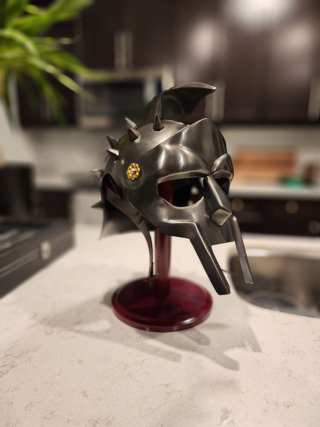 Customer photo review of Handcrafted Roman Legion Gladiator Helmet