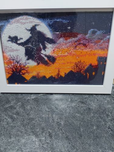 Customer photo review of Full Drill - 5D DIY Diamond Painting Kits Cartoon Halloween Witch