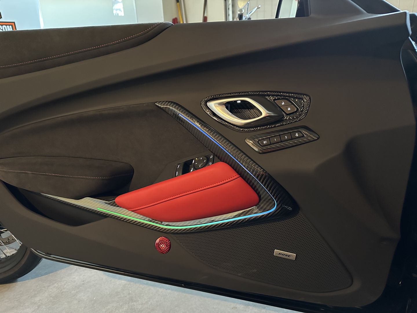 Customer photo review of Real Carbon Fiber Interior Door Panel Chrome Trim Cover For 2016-2023 Chevy Camaro