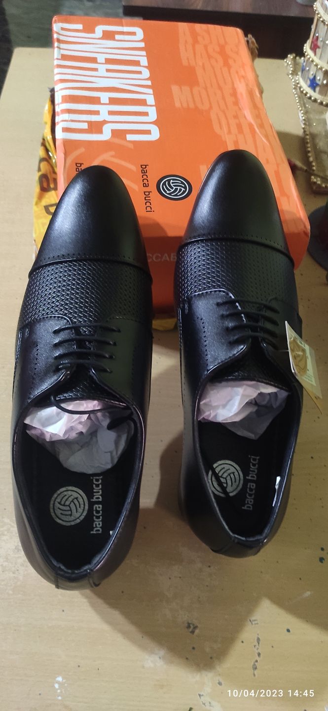 Customer photo review of Bacca Bucci HOMER Formal Shoes with Superior Comfort | All Day Wear Office Or Party Lace-up Shoes