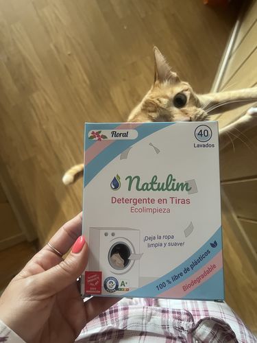Customer photo review of Eco-Tiras de Detergente 40 lavados Natulim