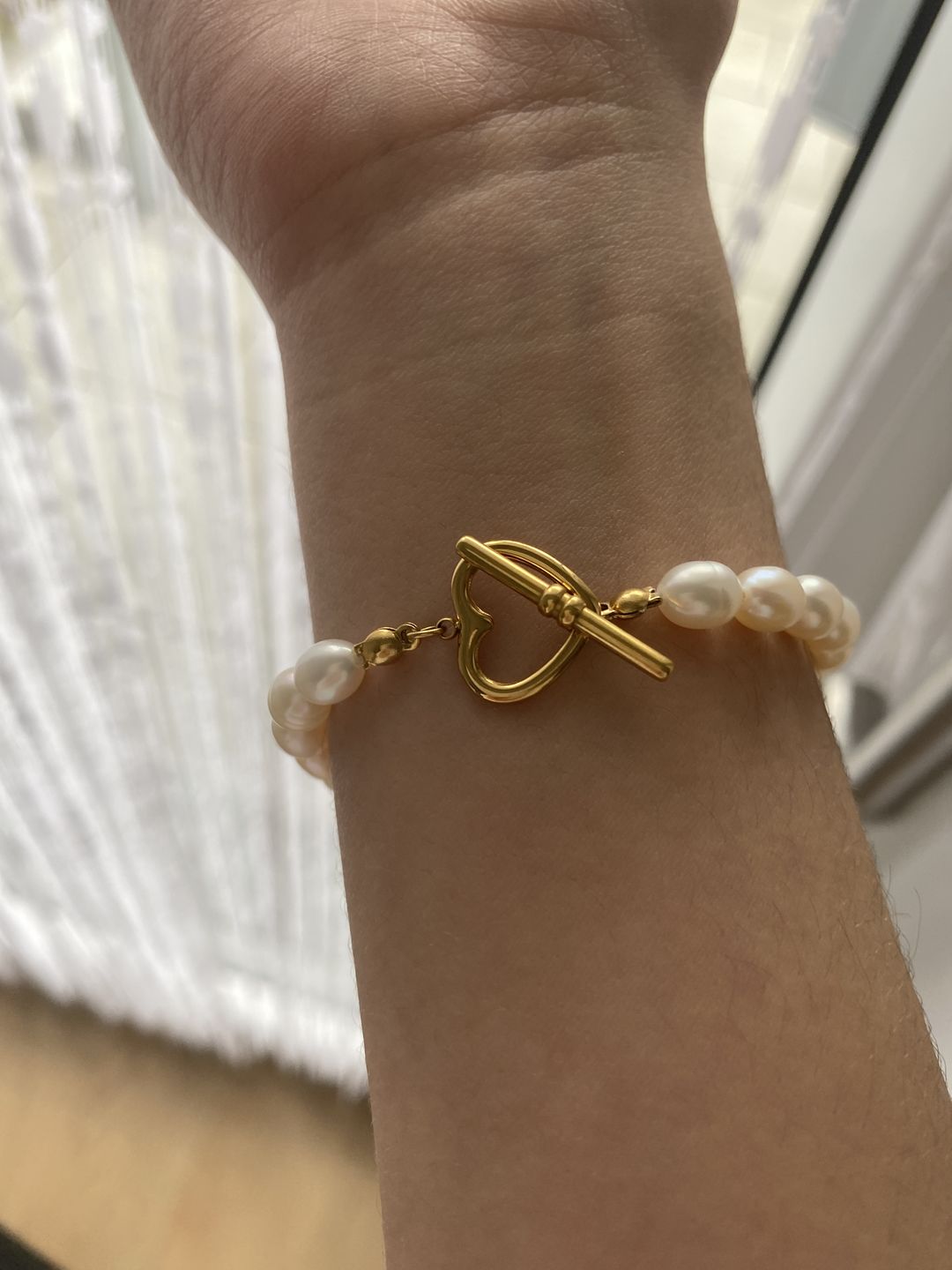 Customer photo review of Pearl Heart Armband | Süßwasserperlen