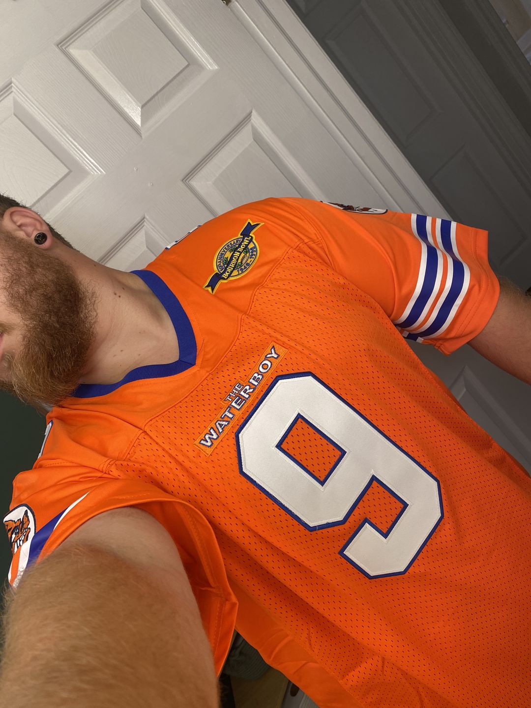Customer photo review of The Waterboy 'Bobby Boucher' Football Jersey