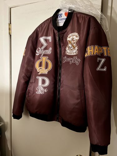 Customer photo review of Fraternity Jacket - Sigma Phi Rho Bomber Jacket Original Style