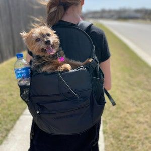 Customer photo review of Premium All-Black Pet Backpack