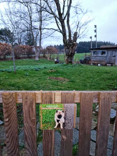 Customer photo review of Hunde-Türschild mit Foto & Wunschtext