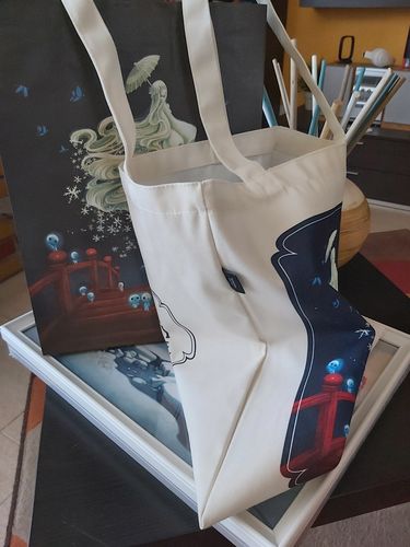Customer photo review of Canvas Tote Bag - Fantasmi & Spiriti del Giappone