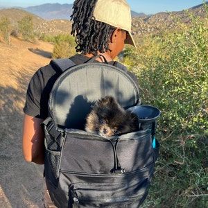Customer photo review of Premium All-Black Pet Backpack