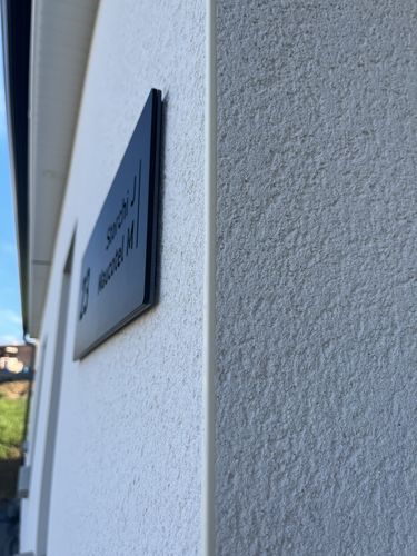 Customer photo review of Numero civico sagomato modello Line 01 Acrilico