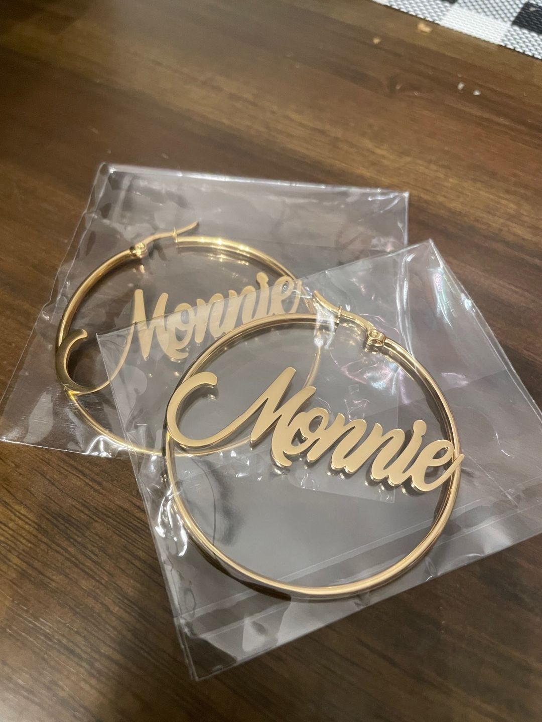 Customer photo review of GENESIS HOOP EARRINGS