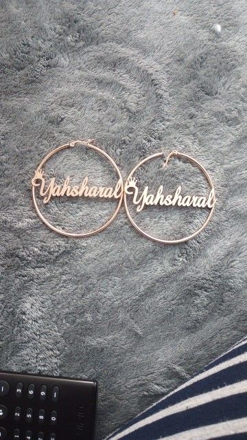 Customer photo review of GENESIS HOOP EARRINGS