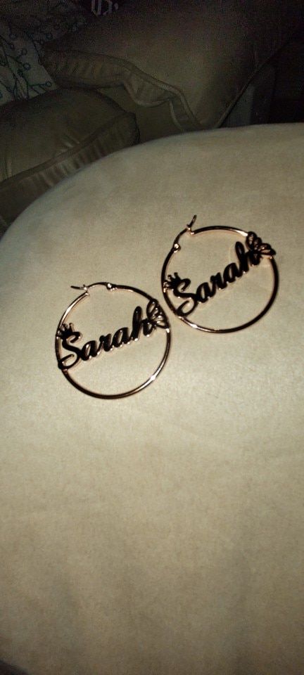 Customer photo review of GENESIS HOOP EARRINGS